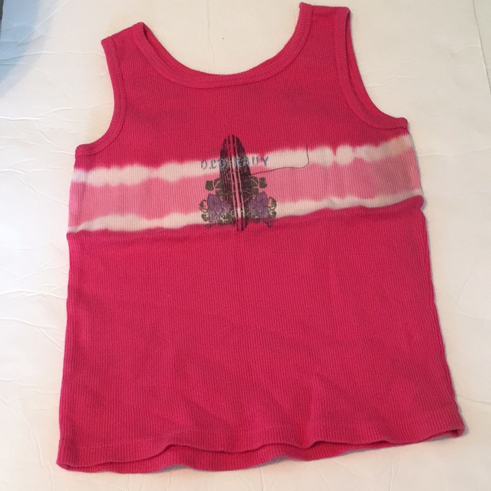 Girls old navy pink surf tank Sz 10